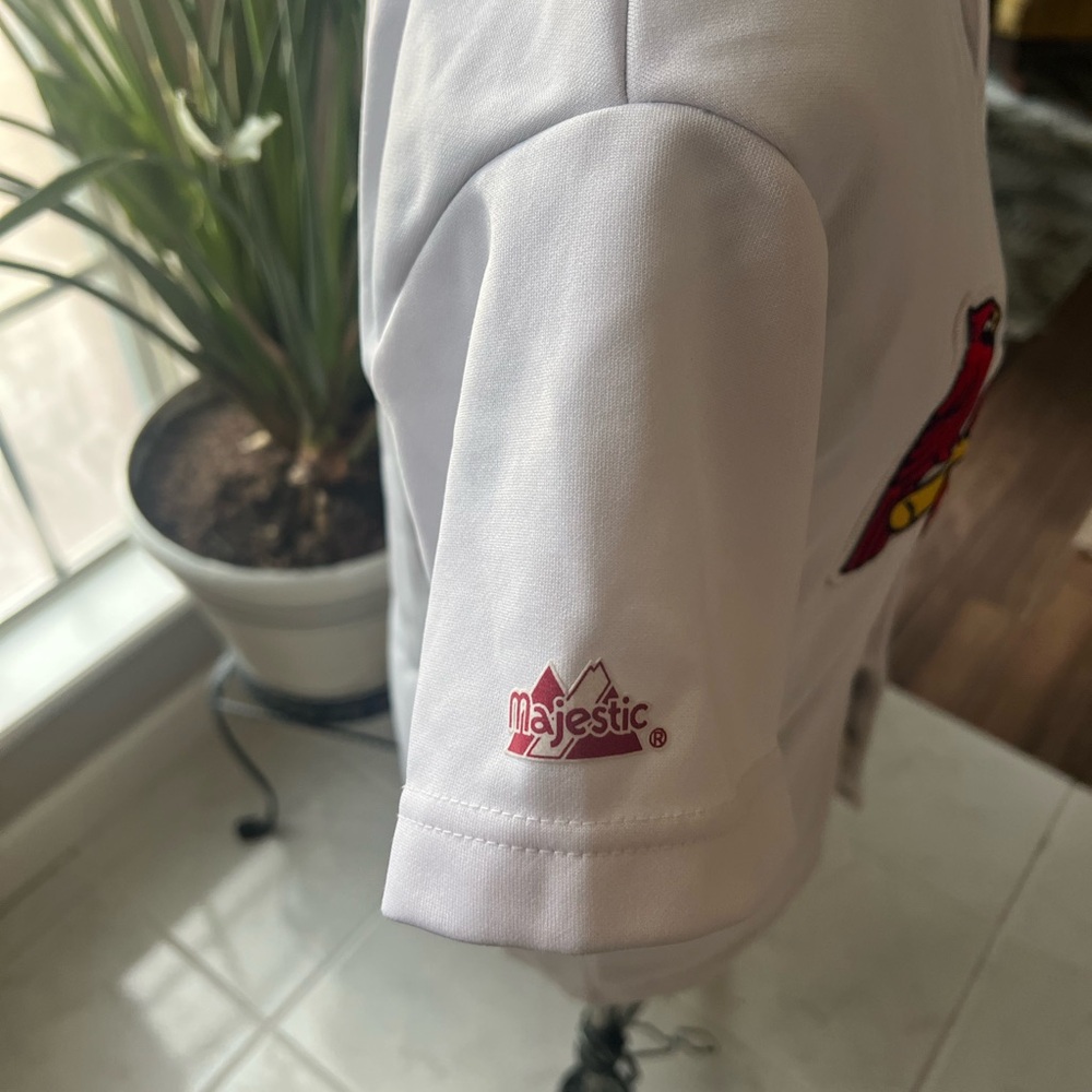 St. Louis Cardinals White Jersey by majestic size S - Picture 3 of 5